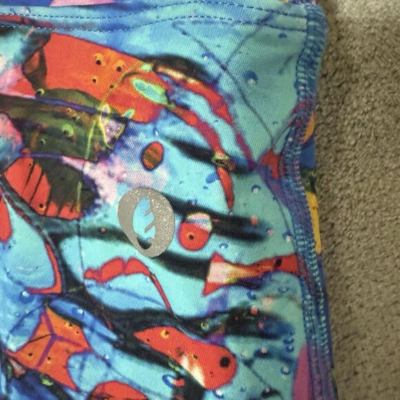 Dona Jo Size M Jojo Skirt 2 Skort Fly Blue Paint Splatter Shorts Pockets Tennis - Picture 9 of 13